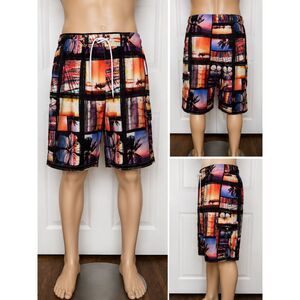Sonoma Life + Style Men’s XL Tropical Swim Trunks Board Shorts Beach